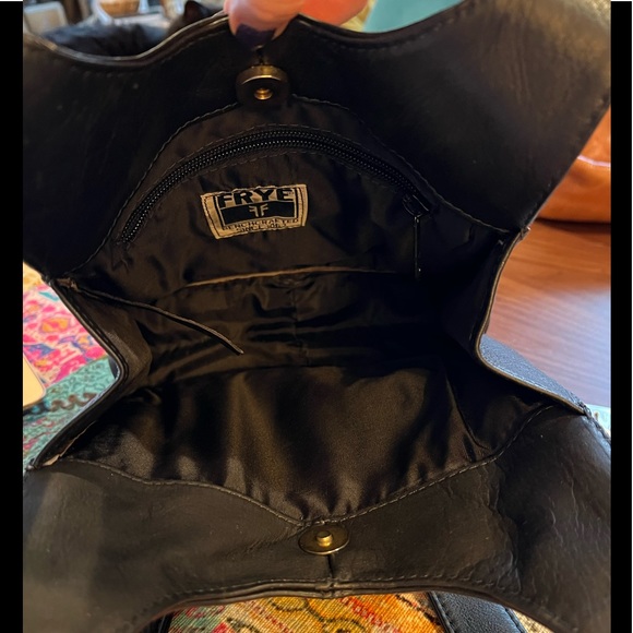 FRYE Black Leather Shoulder/Hobo Bag - Picture 4 of 8